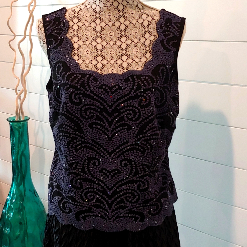 MSK Amethyst studded top